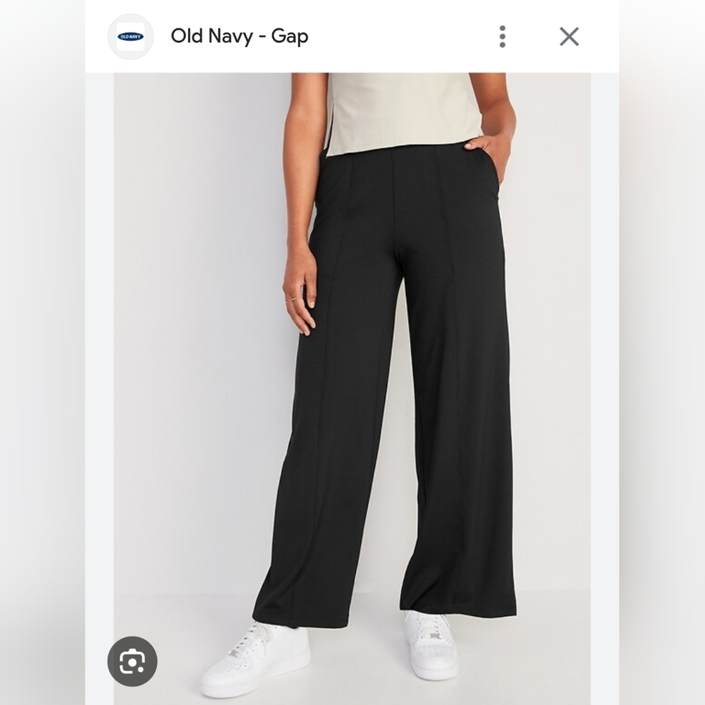 Old Navy XL Tall Black Hi-waisted Pull Up Power-Soft Wide Leg Pants